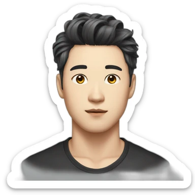 kpop-guy-thick-crop-hair sticker