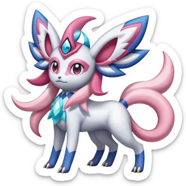 Palkia-Diancie-Absol-Sylveon-Jirachi-Meloetta-fusion  sticker