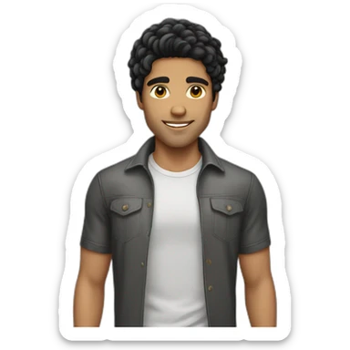 brazilian-white-guy-black-hair sticker