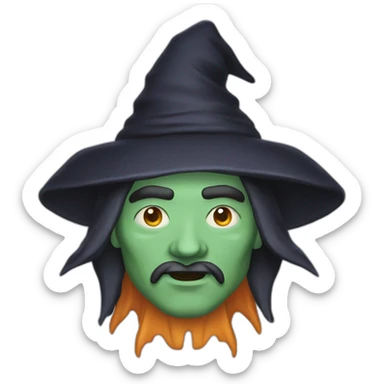 man witch computer sticker