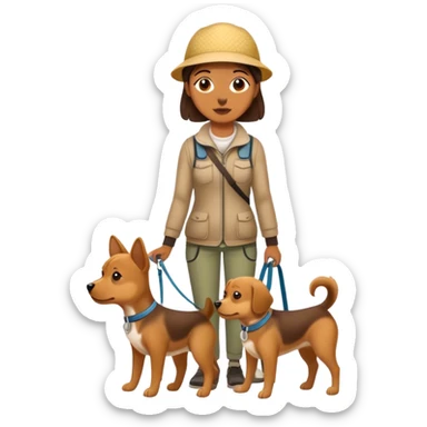dog walker sticker