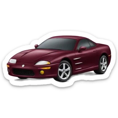 Maroon Sports Car sticker