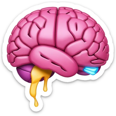 hazlo rosita mas estetico como el emoji del cerebro y ya sticker