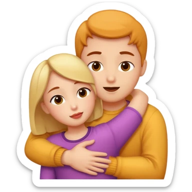 Super kissy face with lots of love and big hug sticker