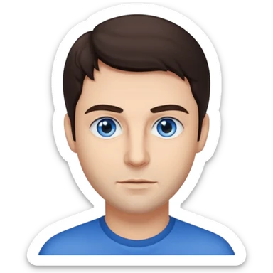 Tony Ward (b.1963) with dark brown hair sticker