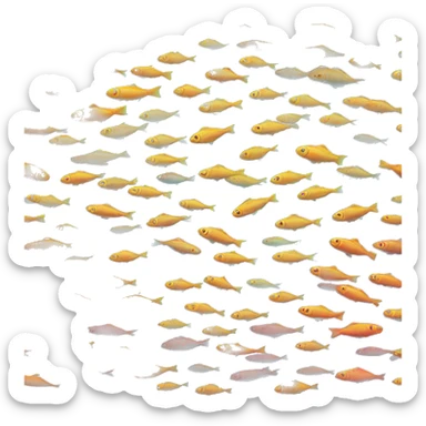 Colorful fish swimming in a clear blue sea  sticker