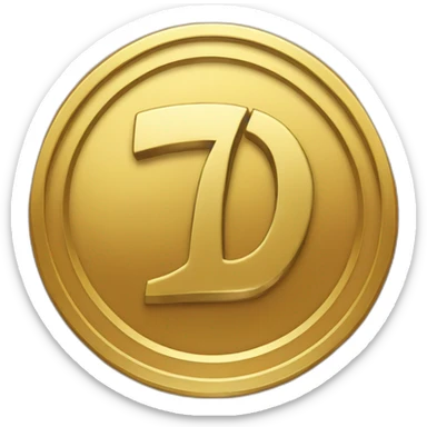 a golden coin with 7 in the middle of ut sticker