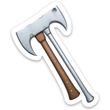 Axe with snow sticker
