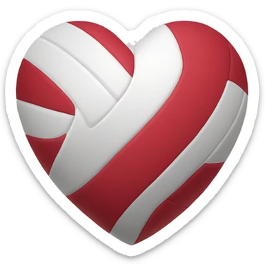 volleyball heart sticker