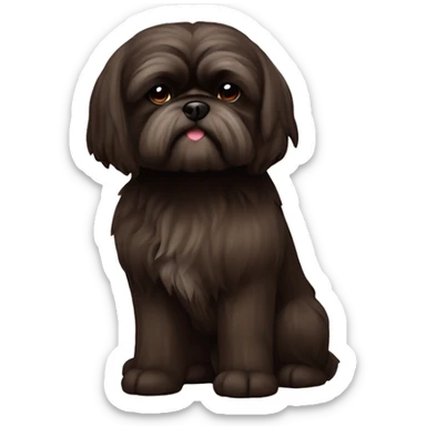 Dark brown shih tuz dog no white  sticker