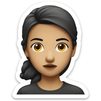 girl, suspicious raised eyebrow sticker