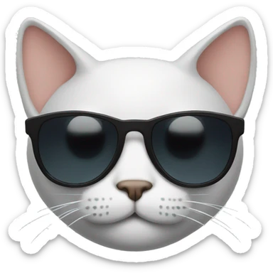Cat with sunglasses sticker