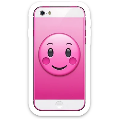 Pink iphone 15 sticker