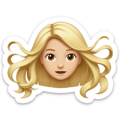 Hair whipping emoji sticker