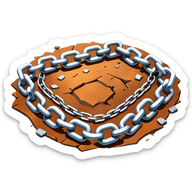 Broken chains sticker