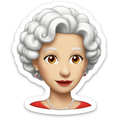 The queen with red eyes sticker
