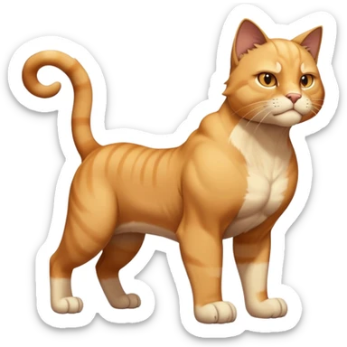 Buff sigma Gigachad cat full body  sticker
