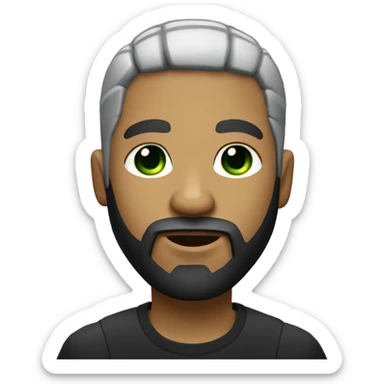 a gangsta with blond short hair, with a black beard and a small green leave in his one hand sticker