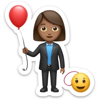 maak een emoji met een persoon in eht midden, een tekstbalon met een vinkje en een teksbalon met een kruis sticker