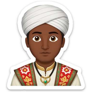 Tajik man Ismail Samani sticker