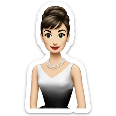 Audrey Hepburn emoji sticker