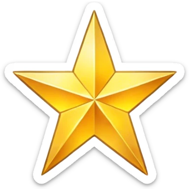 A pixel-art golden star with a bright, glowing outline. The pixel style is crisp, colorful, and reminiscent of classic video game icons. sticker