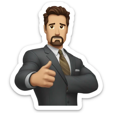 iron man thumbs down sticker