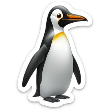 Pingouin s'écrase dans la neige sticker