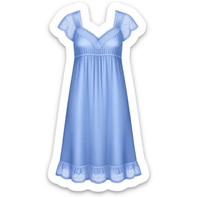 Periwinkle silk lace-trim nightgown sticker