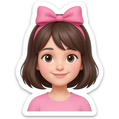 girl wiht bow sticker