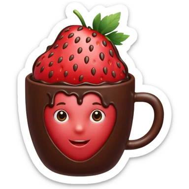 Dubai chocolate strawberry  cup sticker