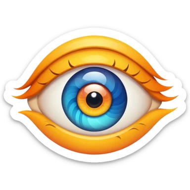  eyes spin multicolore sticker