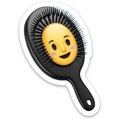 horoscope-style hairbrush with long teeth
 sticker