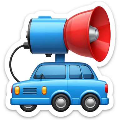 SIRENA DE CARRO DE POLICIA  sticker