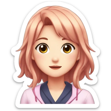 Monika from the game Doki Doki Literature Club sticker