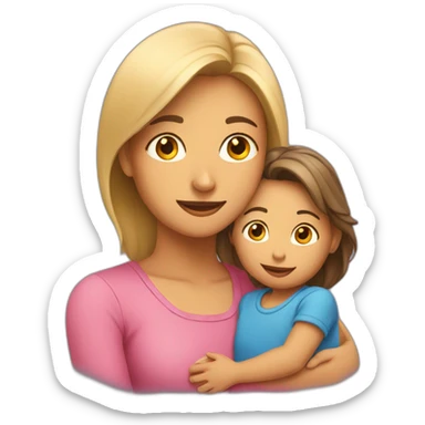 A mother and a child sticker