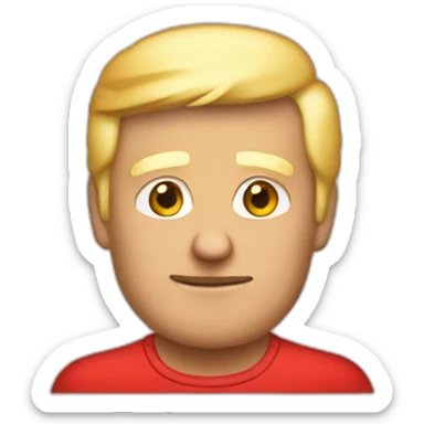 Trump in red camisole sticker