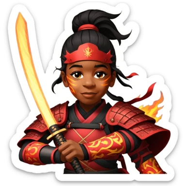 Fire-Wielding Samurai sticker