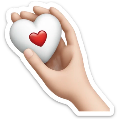 Heart in hand  sticker