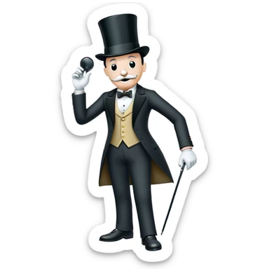 Monopoly man full heigght sticker