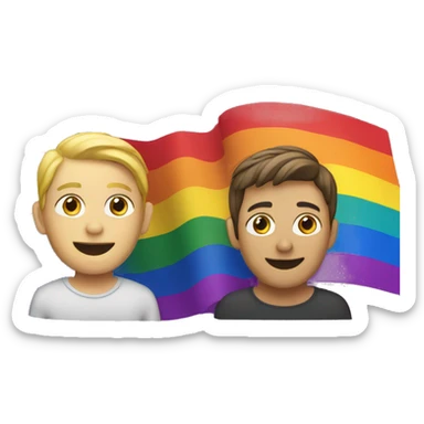 bi flag with Gay Men’s Pride Flag sticker