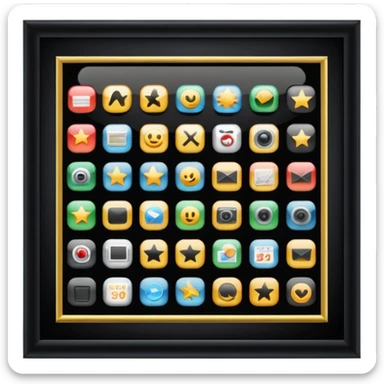 featuring achievements, films, and 100 views, in a style achievement sticker