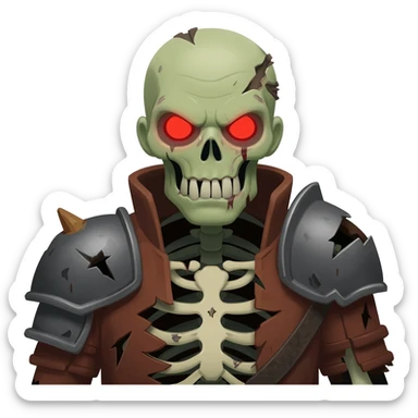 Zombie final boss cartoon sticker