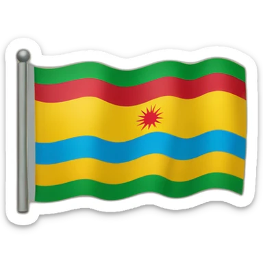 ios styled flag of Kurdistan sticker