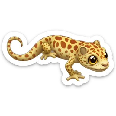 gecko leopard sticker