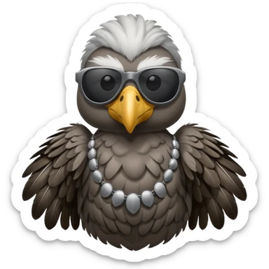 vulture wearing sunglasses sticker