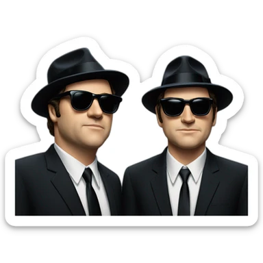 portrait jake and elwood blues brothers sticker