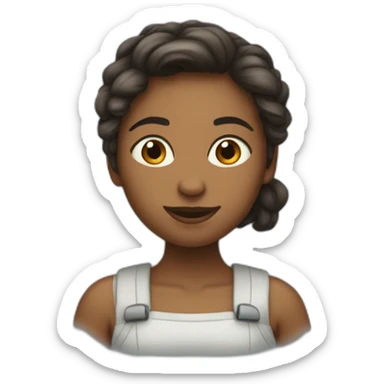 Une fille qui rigole sticker