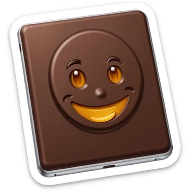 une tablette de chocolat emballé dans de l'aluminium sticker