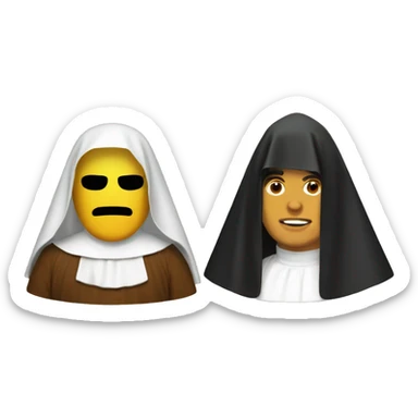 Nacho libre and nun sticker
